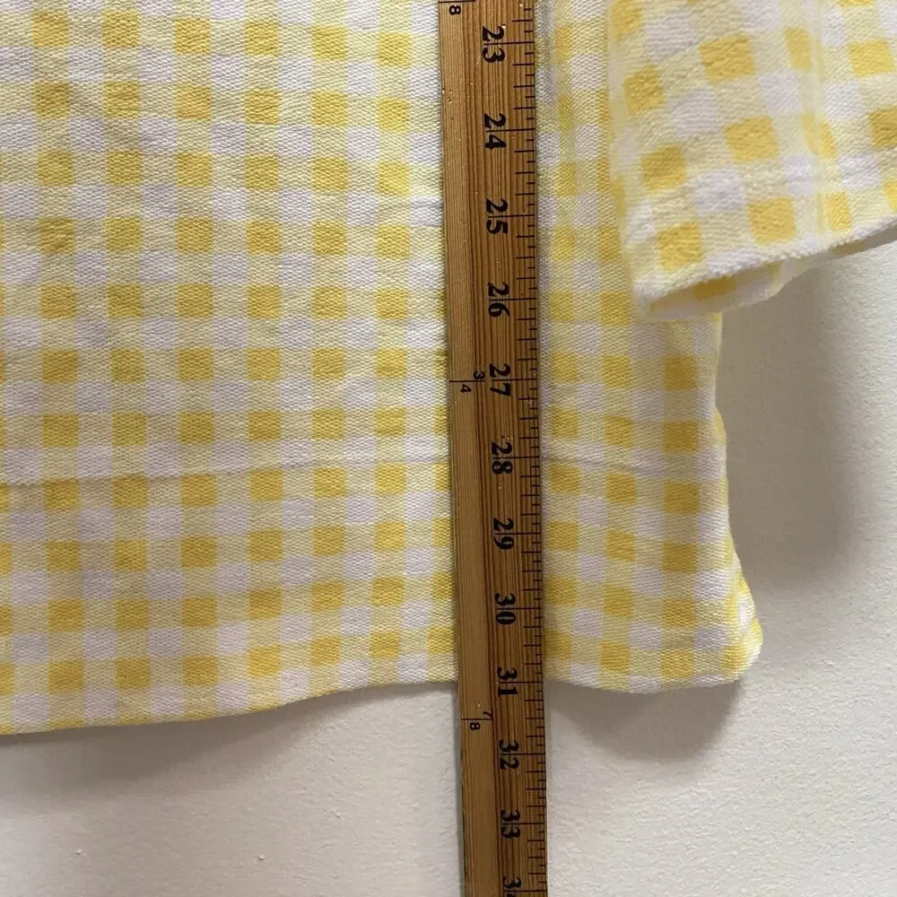 Croft & Barrow Top Womens 3X Yellow White Long Sleeved Sweater Blouse Casual